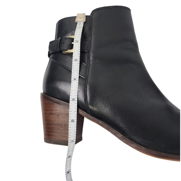 Sam Edelman Black Leather Ankle Boots Women's Size 9.5 M Zips  WORN 1x - Picture 9 of 9